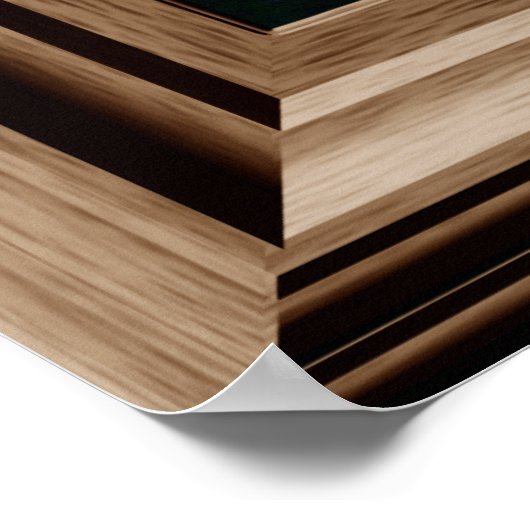 Faux Window Uitzicht Peaceful Landscape Pond Grass Poster (Hoek)