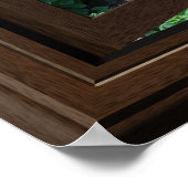 Faux Window Uitzicht Peaceful Roos Garden Relaxing Poster (Hoek)