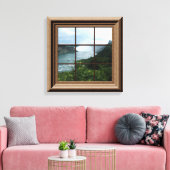 Faux Window Uitzicht Peaceful Waterfall Niagara He Canvas Afdruk (Insitu (Woonkamer))