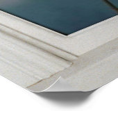 Faux Window White Wood Window Lijst Flock of Birds Poster (Hoek)