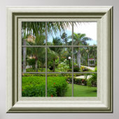 Faux Window Zen Tropical Landscape Relaxing Poster (Voorkant)