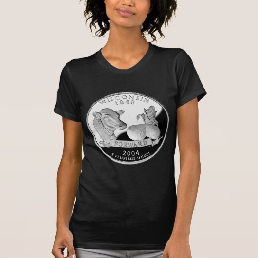 Faux Wisconsin Quarter Koe Cheese Corn Boerderij T-shirt (Voorkant)