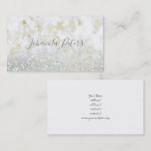 faux wit glitter goud marmer visitekaartje (Voorkant / Achterkant)