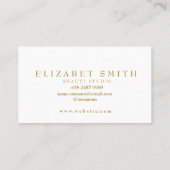 Faux Wit Goud Achtergrond Visitekaartje (Achterkant)