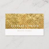Faux Wit Goud Achtergrond Visitekaartje (Voorkant)