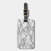 Faux wit marmer Bagagelabel (Voorkant verticaal)