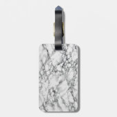Faux wit marmer Bagagelabel (Achterkant verticaal)