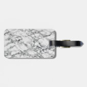 Faux wit marmer Bagagelabel (Achterkant horizontaal)
