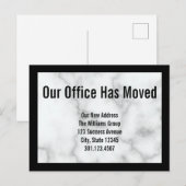 Faux wit marmer Kantoor bewegende aankondiging (Voorkant / Achterkant)