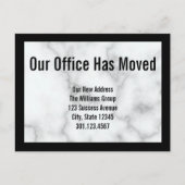 Faux wit marmer Kantoor bewegende aankondiging (Voorkant)