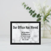 Faux wit marmer Kantoor bewegende aankondiging (Staand voorkant)