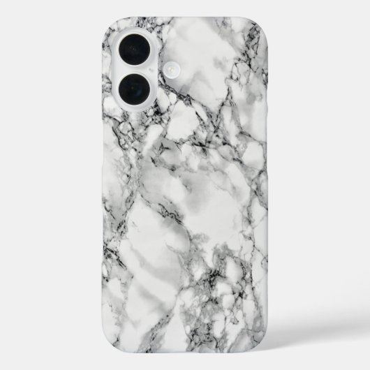 Faux wit marmeren iPhone hoesje (Achterkant)