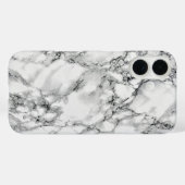 Faux wit marmeren iPhone hoesje (Achterkant (horizontaal))