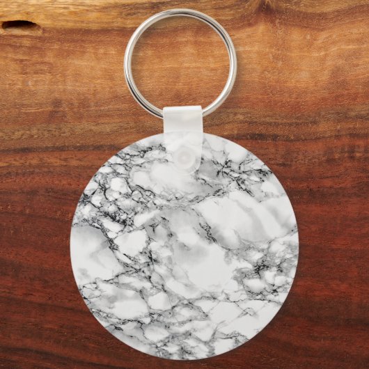 Faux wit marmeren Sleutelhanger (Voorkant)