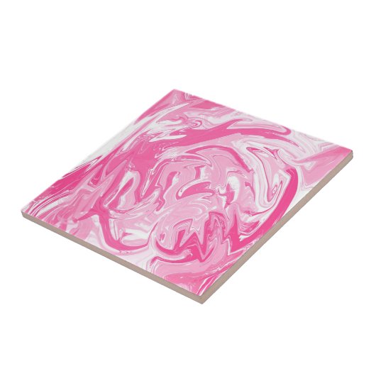 Faux Wit Roze Marmeren Steen Keramische Tegel Abst Tegeltje (Zijkant)