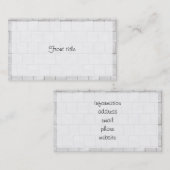 Faux witte decoratieve marmeren Tegel achtergrond Visitekaartje (Voorkant / Achterkant)