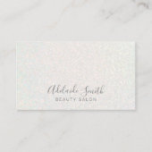 FAUX witte glitter achtergrond Visitekaartje (Voorkant)