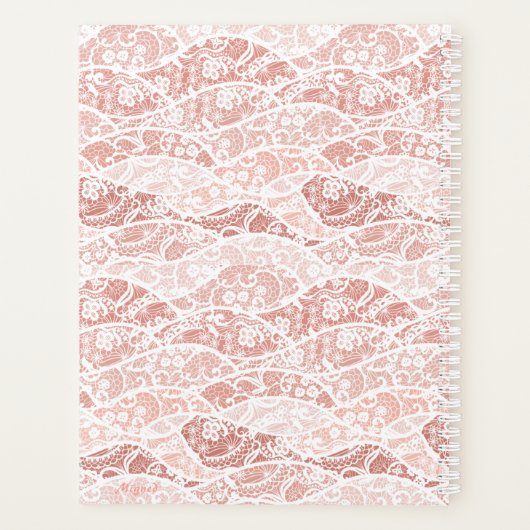 Faux witte kant visnet planner (Achterkant)