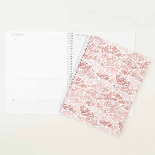 Faux witte kant visnet planner (Display)