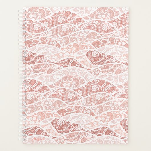 Faux witte kant visnet planner (Voorkant)