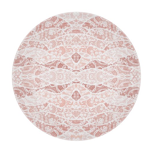 Faux witte kant visnet snijplank (Voorkant)