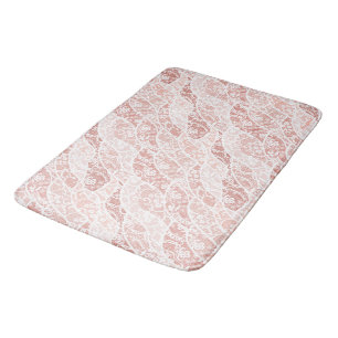Faux witte kanten visnet badmat