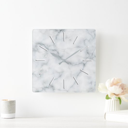 faux witte marmer vierkante klok (Huis)