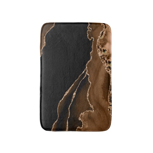 Faux woestijn bruin gemarmerd agate hedendaagse st badmat (Voorkant Verticaal)