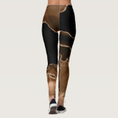 Faux woestijn bruin gemarmerd agate hedendaagse st leggings (Achterkant)