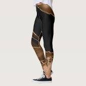 Faux woestijn bruin gemarmerd agate hedendaagse st leggings (Links)