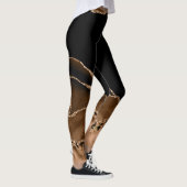 Faux woestijn bruin gemarmerd agate hedendaagse st leggings (Rechts)