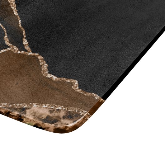 Faux woestijn bruin gemarmerd agate hedendaagse st snijplank (Hoek)