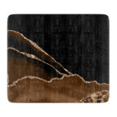 Faux woestijn bruin gemarmerd agate hedendaagse st snijplank (Voorkant)