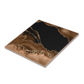 Faux woestijn bruin gemarmerd agate hedendaagse st tegeltje (Zijkant)