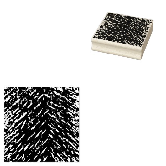 Faux Wolf Bont textuur Rubberstempel (Gestempeld)