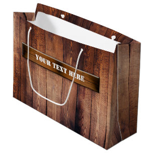 Faux Wood - Aangepaste grote cadeau Groot Cadeauzakje