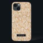Faux Wood | Aangepaste iPad mini-draagtas met wiel Case-Mate iPhone Case<br><div class="desc">iPad mini-hoesje met een wit bladpatroon op een nephoutachtergrond. Ander patroon en beschikbaar.</div>