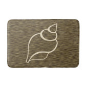 Faux Wood Beach Shell Bad Mat Rug Gift Decor (Voorkant)