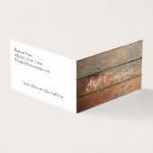 Faux Wood Cadeaubon Visitekaartje (Buitenkant)