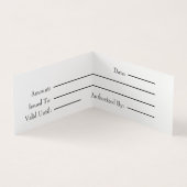 Faux Wood Cadeaubon Visitekaartje (Binnen)