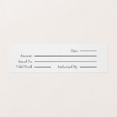 Faux Wood Cadeaubon Visitekaartje (Binnenkant ongevouwen)