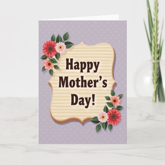 Faux Wood Celebration Card Kaart (Voorkant)