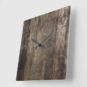 Faux Wood Clock Vierkante Klok (Hoek)