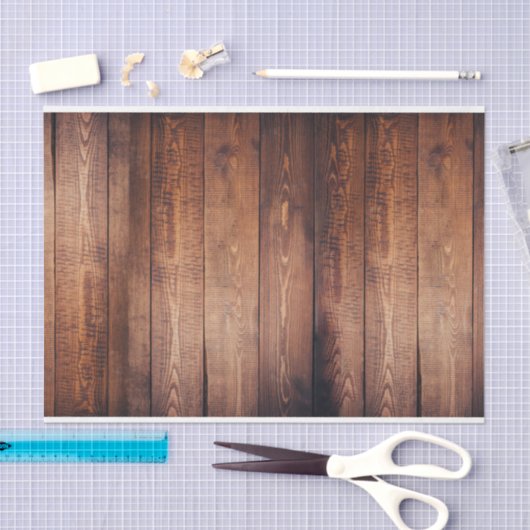 Faux Wood Decoupage Tissuepapier (Craft)