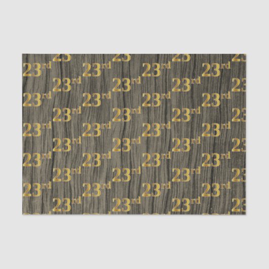 Faux Wood, Faux Gold 23ste (drieëntwintigste) Even Tissuepapier (Voorkant)