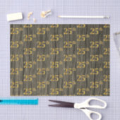 Faux Wood, Faux Gold 25th (25th) Event Tissuepapier (Craft)