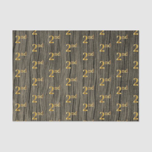 Faux Wood, Faux Gold 2e (tweede) Evenement Tissuepapier (Voorkant)