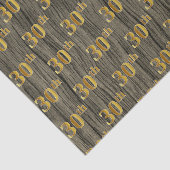 Faux Wood, Faux Gold 30th (Dertigste) Event Tissuepapier (Detail)