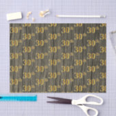 Faux Wood, Faux Gold 30th (Dertigste) Event Tissuepapier (Craft)