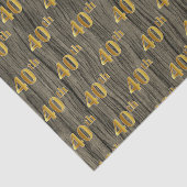 Faux Wood, Faux Gold 40th (40ste) Event Tissuepapier